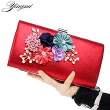 2017 frauen tasche hot hand abendtaschen neue die kette Appliques muster blumen hochzeit abendessen taschen tageskupplungen taschen