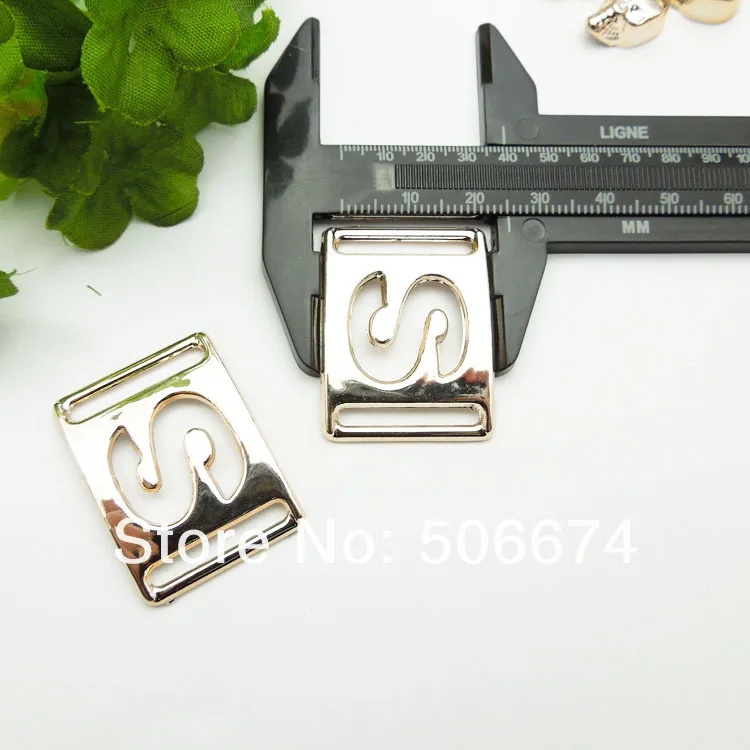 Золотой цвет без выцветания S стиль DIY аксессуары ленты Пряжки 33*25 мм 20 шт веревки
