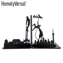 Креативные металлические настольные подставки Железный человек против Супермена, держатель для книг, украшение для дома, офисные школьные принадлежности, канцелярские принадлежности, подарок студентам