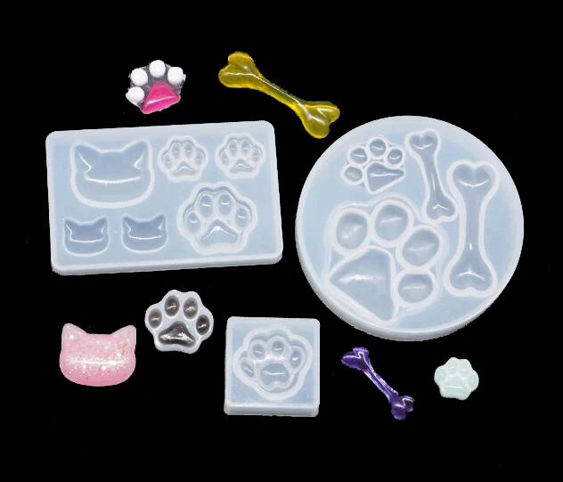 

3pcs Cats Claws Charms Craft DIY Transparent UV Resin Liquid Silicone Combination Molds for Earring Necklace Making Jewelry