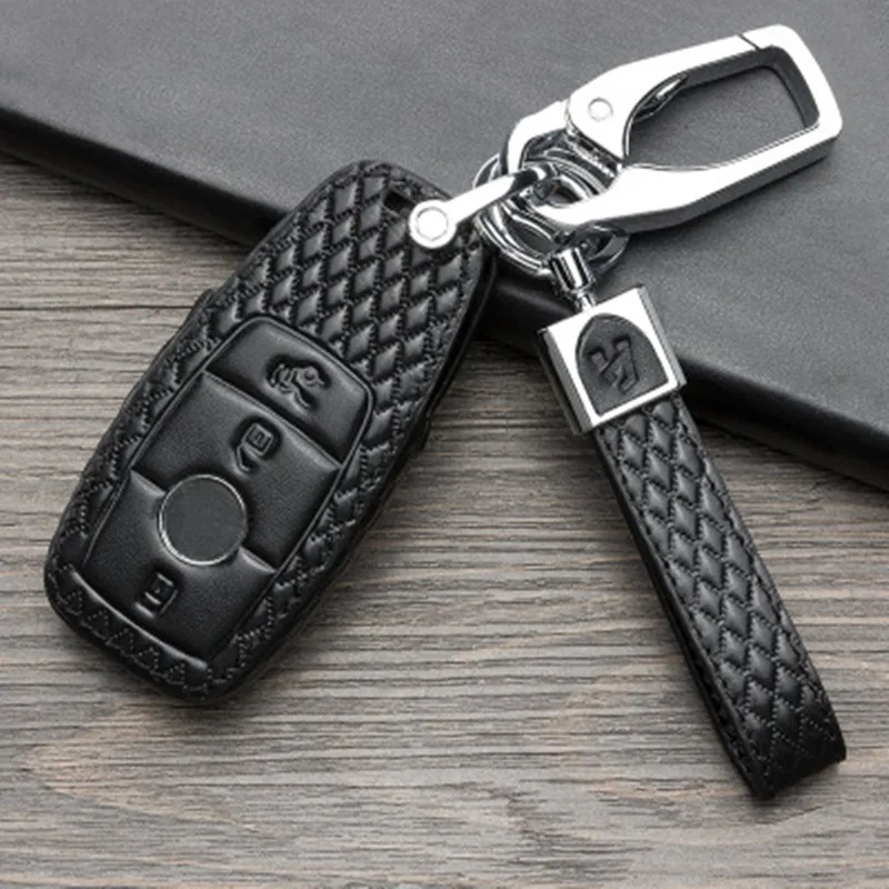 

leather key case key holder for Mercedes for Benz A B C class GLA,C,S,E,GLC,GLK,CLA,ML,GLE class accessories styling