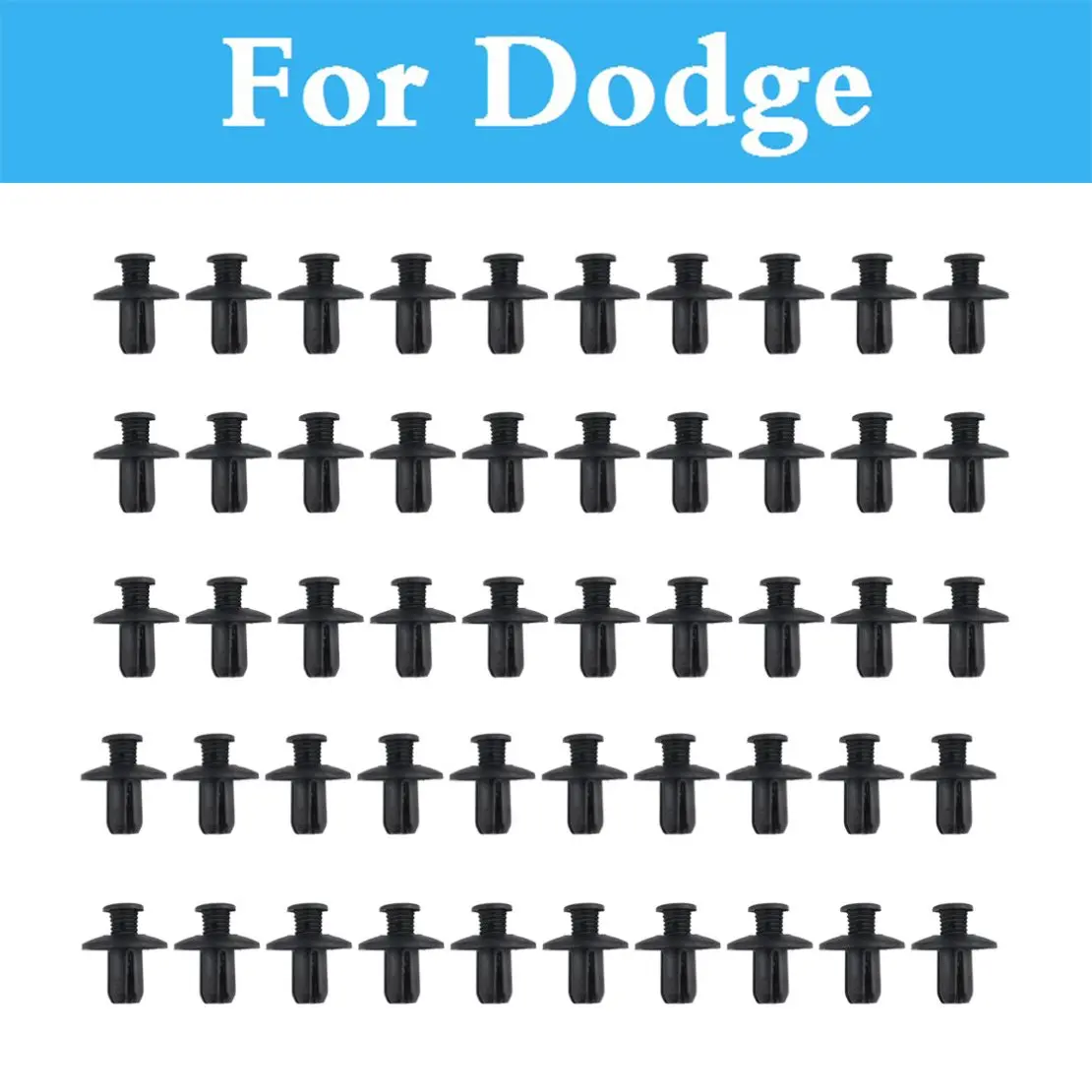 

50Pcs 8MM Plastic Rivets Expansion Fastener for Bumper Fender car Clip For Dodge Journey Stratus Viper Magnum Nitro