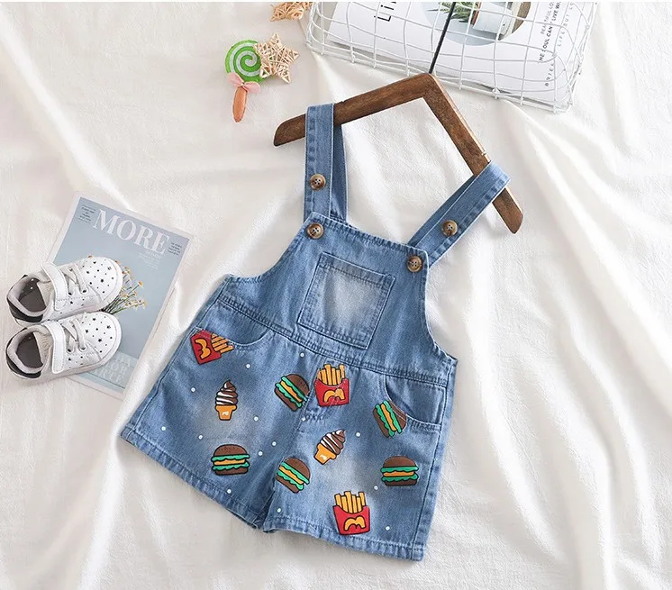 

80-100cm height new 2019 summer baby boys cartoon denim overall 1pc fashion style infant denim overall baby jumpsuit