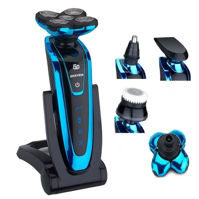 

beard 5D shaver kit Electric Shaver male shaving machine Rechargeable travel Electric Razor For Men waterproof cleaning shaver