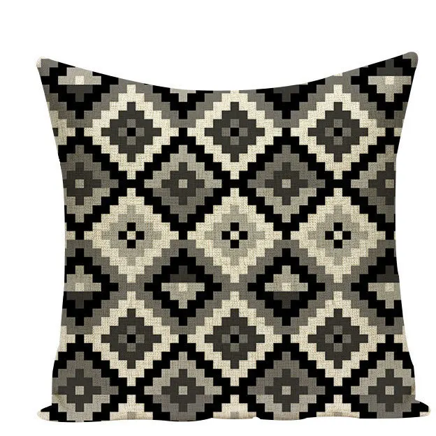 Чехлы для подушек с геометрическим рисунком, уличные подушки на заказ, льняная наволочка, домашний декор, марокканская декоративная наволочка для подушки, чехол - Цвет: L590-20
