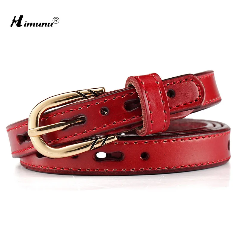 Belts for women Genuine Leather Belt for Women Pin Buckle Cowhide Leather Female Belts Women ...