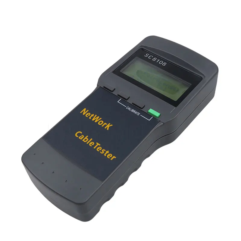 Medidor portátil de red inalámbrica SC8108 LCD, probador de Cable de teléfono LAN y medidor con pantalla LCD RJ45, en oferta