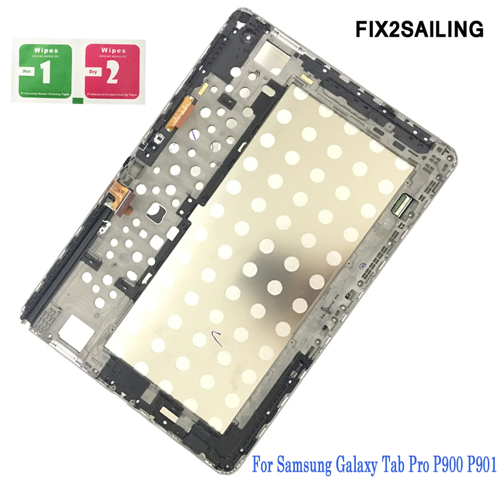 

100% Tested LCD For Samsung Galaxy P900 SM-P900 LCD Display Touch Screen Digitizer Sensors Assembly Panel Replacement with frame