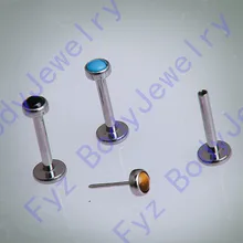 16 г 18 г G23 титана без резьбы штифт черный оникс ушной хрящ Хеликс трагус губная серьга-гвоздик пирсинг губ ювелирные изделия для тела