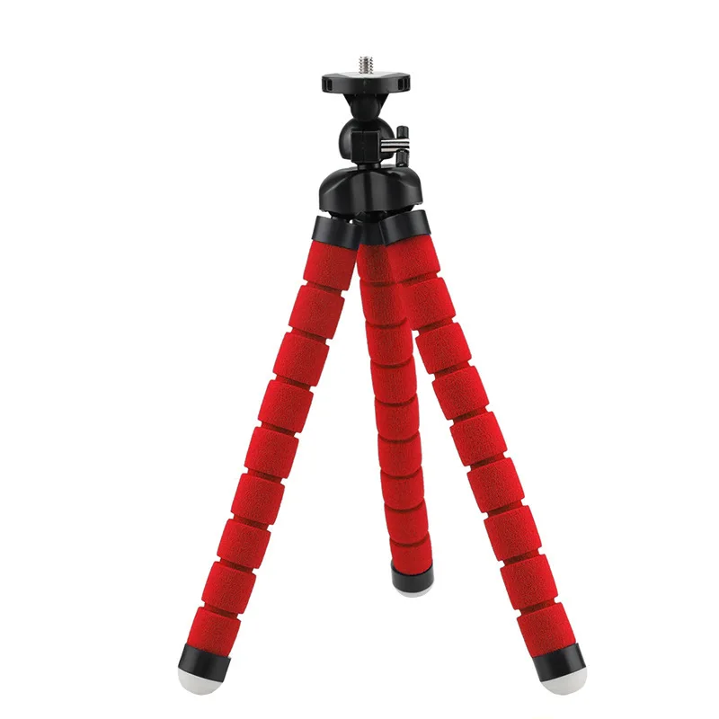 Осьминог Средний Размер 26 см губка штатив крепление для Gopro Hero 7 6 5 4 3+ 3 Session SJcam Xiaoyi аксессуары для экшн-камеры# F3531 - Цвет: Red