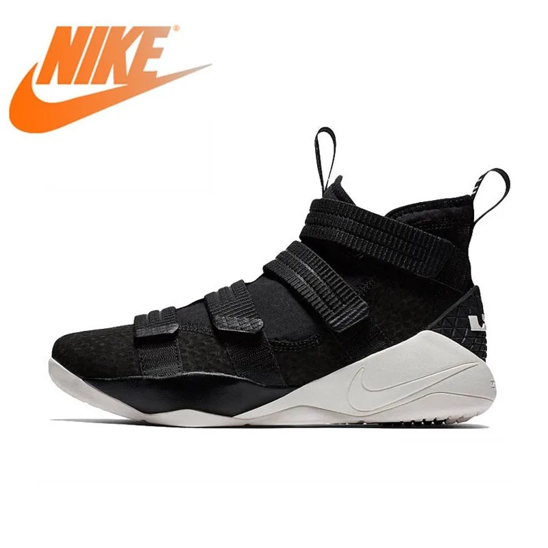 Оригинальный Nike Оригинальные кроссовки LEBRON SOLDIER 11 Для мужчин; уличные баскетбольные кроссовки спортивная дизайнер 2018 Новое поступление