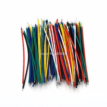 

120PCS UL1007 24AWG Breadboard Jumper Cable Wires Kit 8cm Fly Jumper Wire Cable Tin Conductor Wires 5 Colors PCB Solder Cable