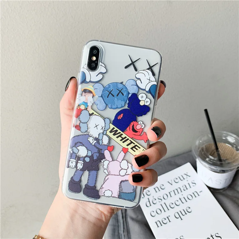 

Cute Cartoon Painting Phone Case For iphone X XR XS Max Cover For iphone 6 6s 7 8 plus Fashion Transparent Animal TPU Soft Cases