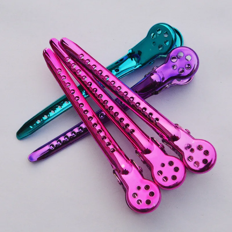 Hot 10 Pcs/set Salon Barber Metal Hairdressing Clip Professional