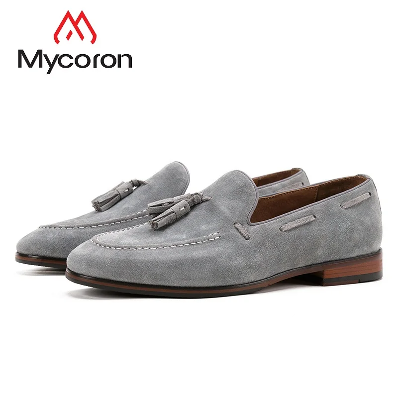 

MYCORON 2018 Luxury Designers Men Loafers Men Handmade Casual Boots Leather Breathable Slip On Boat Shoe Sapato Masculino