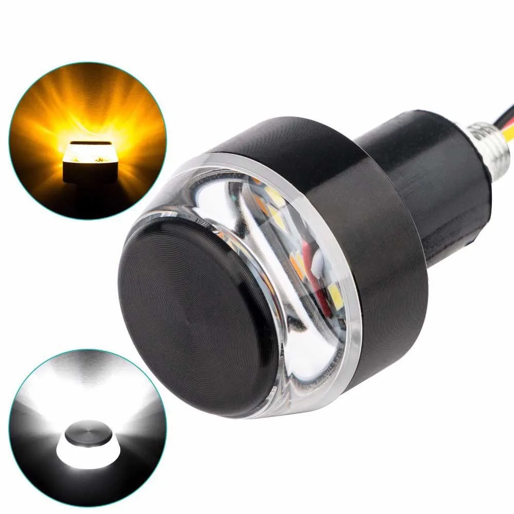 

DJSona 1 Pair Motorcycle Turn Signal Light Handle Bar End Indicator Blinker Handlebar LED Lamp Hot Sale