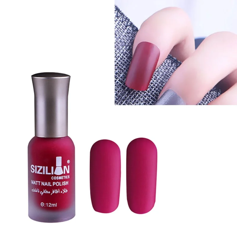 

15 Colors Matte Dull Nails Polish Fast Dry Long-lasting Nail Art Varnish Lacquer Nail Polish 12ml