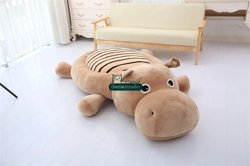 Dorimytrader New Pop Animals Plush Sofa Leisure Tatami Carpet Big Soft Lovely Hippo Tiger Duck Dog Chick Penguin Stuffed Anime Toys 200cm X 100cm Home Decoration Gift  DY61696(13)_1