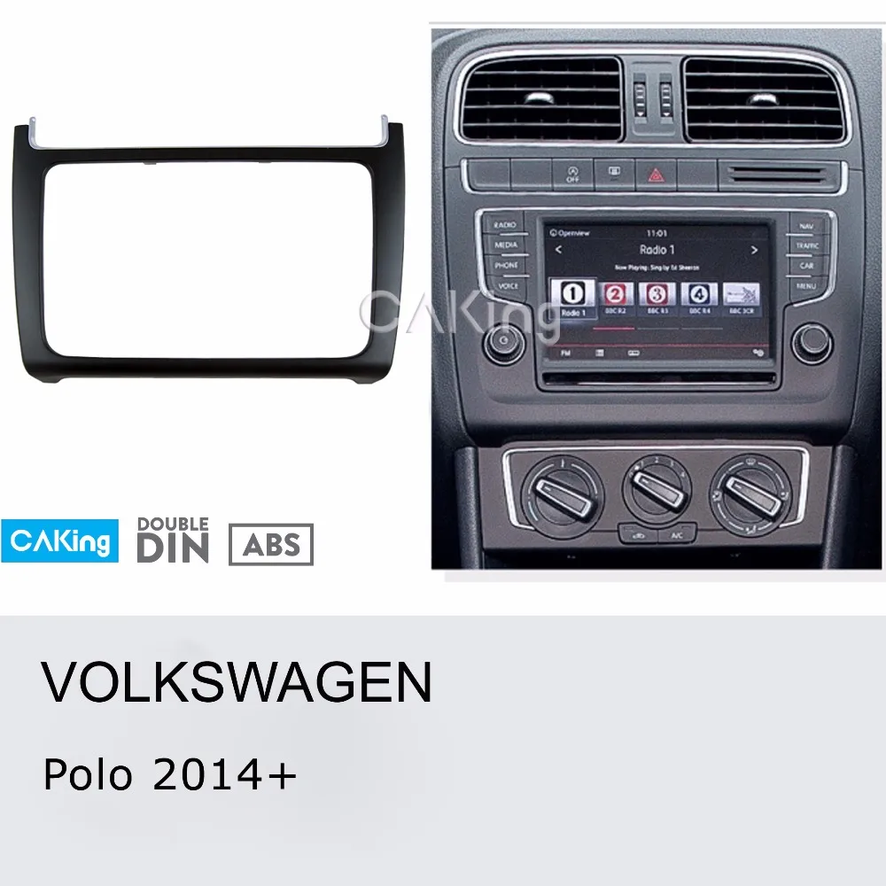 Автомагнитола для VOLKSWAGEN Polo+(черный) DVD панель стерео CD панель приборная панель комплект отделка Лицевая панель рамка крышка консоли