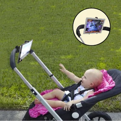 

Stroller accessories tablet PC Pad holder baby listen to children's songs watch cartoons Auto Car360 Rotation with 5-10 inch