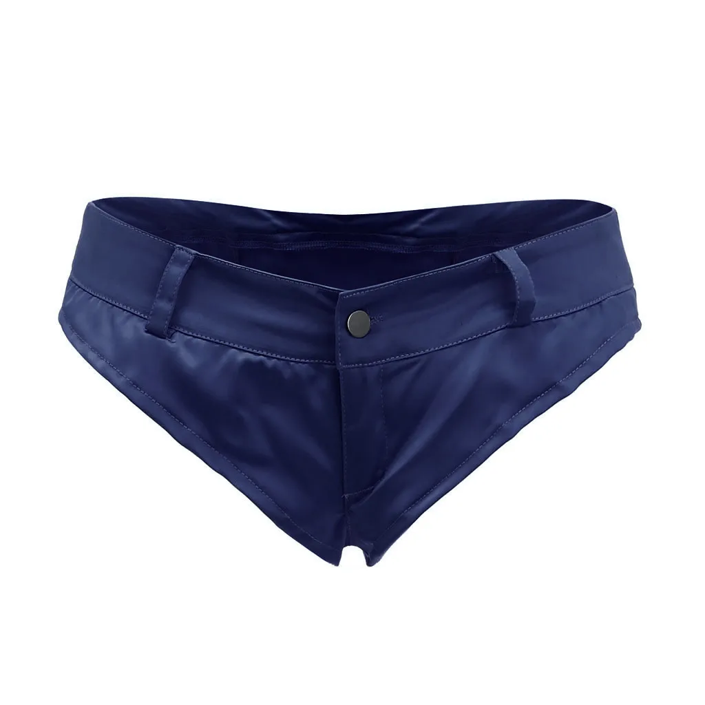 Модные сексуальные женские летние супер мини шорты, хит, для девушек, высокая талия, стринги, шорты в уличном стиле, Pantalones Cortos - Цвет: Dark Blue