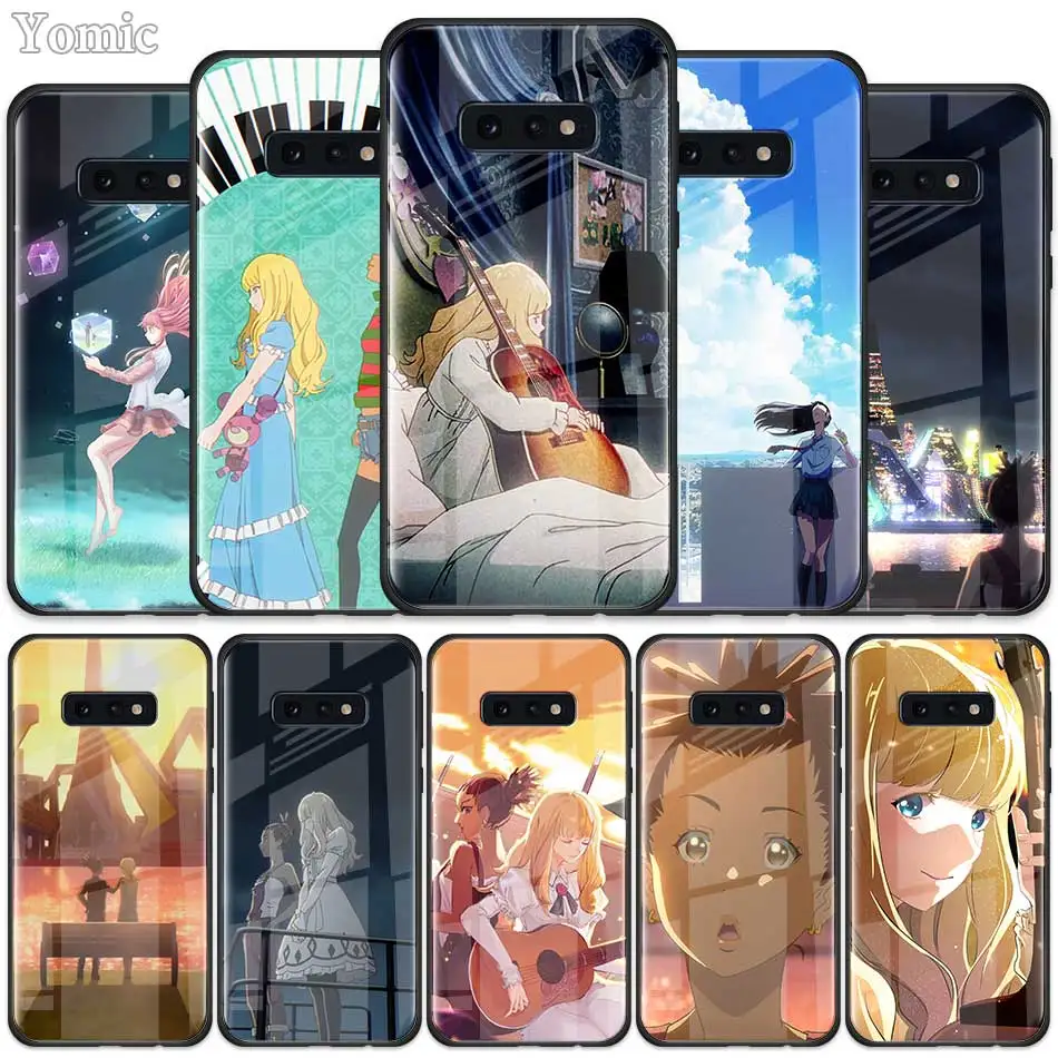 

Anime CAROLE TUESDAY Tempered Glass Case for Samsung Galaxy S10 S10e S9 S8 S10 Plus Note 9 A50 A30 Phone Cases Cover Coque