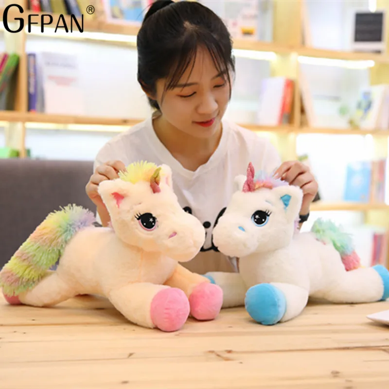 Giant 60/80cm Kawaii Unicorn Stuffed Animals Soft Plush Doll Cartoon Unicorn Animal Horse Birthday Gift Toys for children Kids Giant 60/80cm Kawaii Unicorn Stuffed Animals Soft Plush Doll Cartoon Unicorn Animal Horse Birthday Gift Toys for children Kids