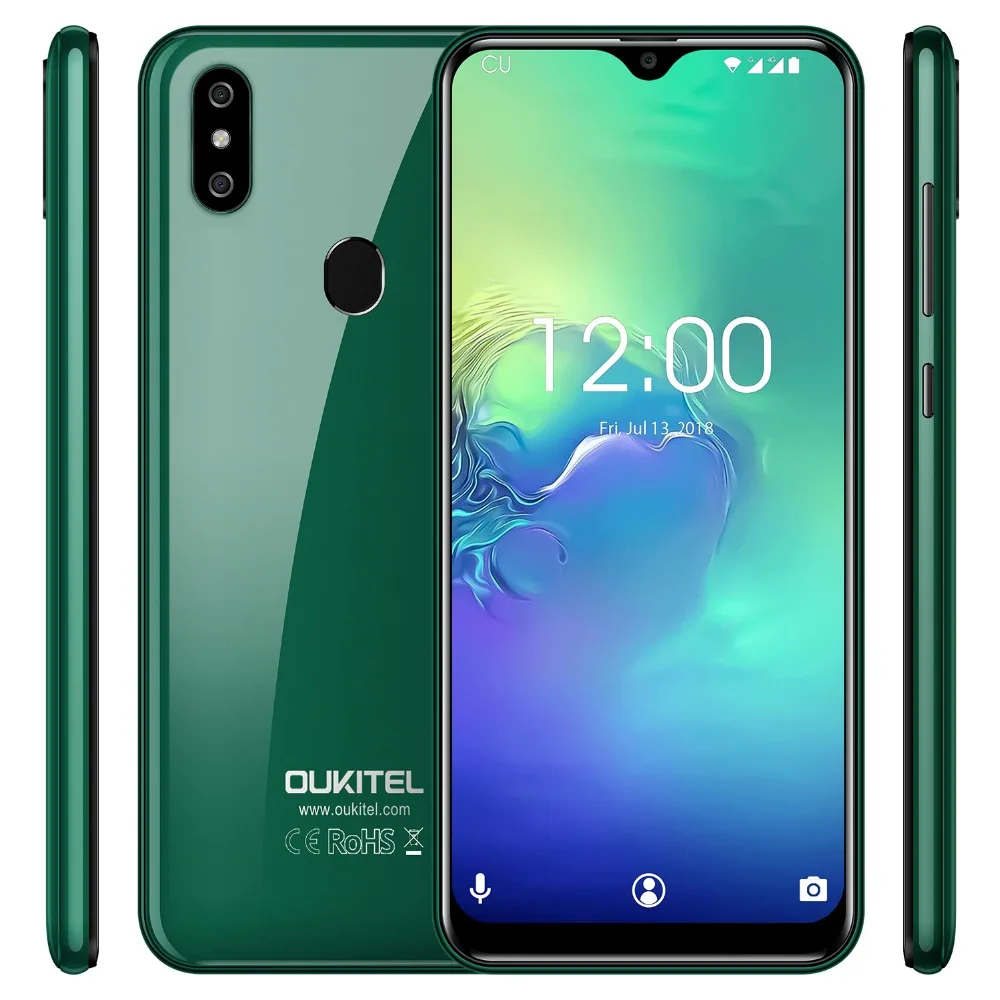 OUKITEL C15 Pro 6,0 HD дюймов 2 ГБ 16 ГБ Android 9,0 мобильный телефон MT6761 отпечаток пальца лица ID 4G LTE смартфон Капля воды экран