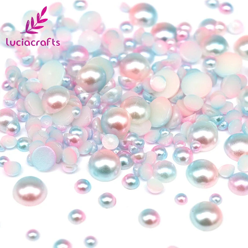 Полукруглые Имитационные жемчужины Lucia crafts 3/4/5/6/8 мм зеркальные бусины для