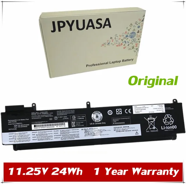 7XINbox 11 25 V 2.09Ah 24Wh Оригинал 00HW022 00HW023 SB10F46460 Аккумулятор для ноутбука Lenovo ThinkPad T460S