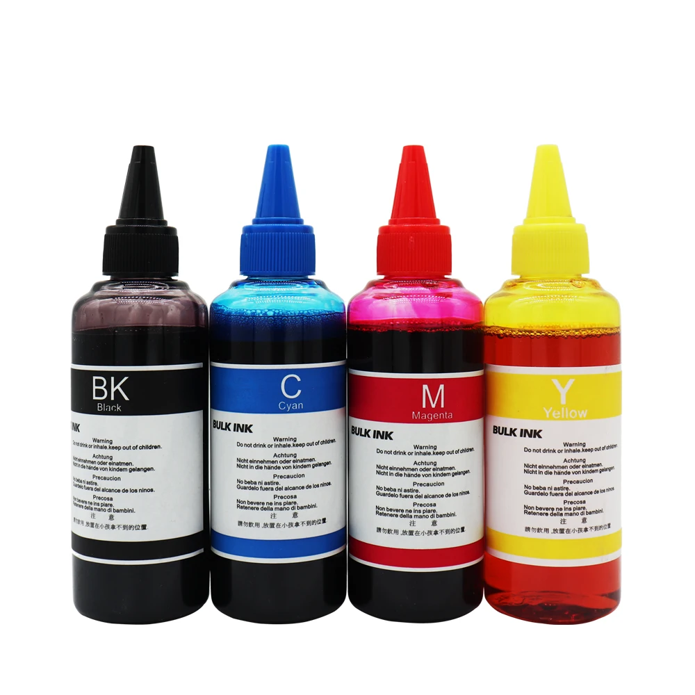 

4 x 100ml Universal Dye Ink Set 4 bottle Refill Ink Kit 100ml For Epson for Canon for HP for Brother Printer Ink Cartridge