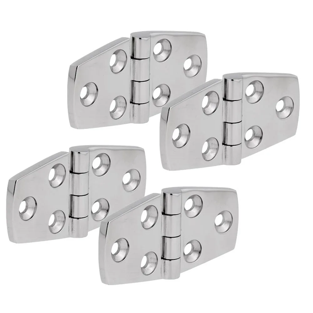 

ABKM Hot Marine Stainless Steel 4 Pieces Strap Hinge Door Hinge For Marine Boat Yacht 76 X 38 Mm Rafting Boating Accessories,B