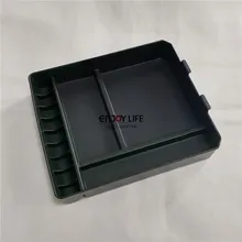 1 unid caja apoyabrazos central de almacenamiento caja contenedora organizador para toyota land cruiser prado fj150 2014-2016