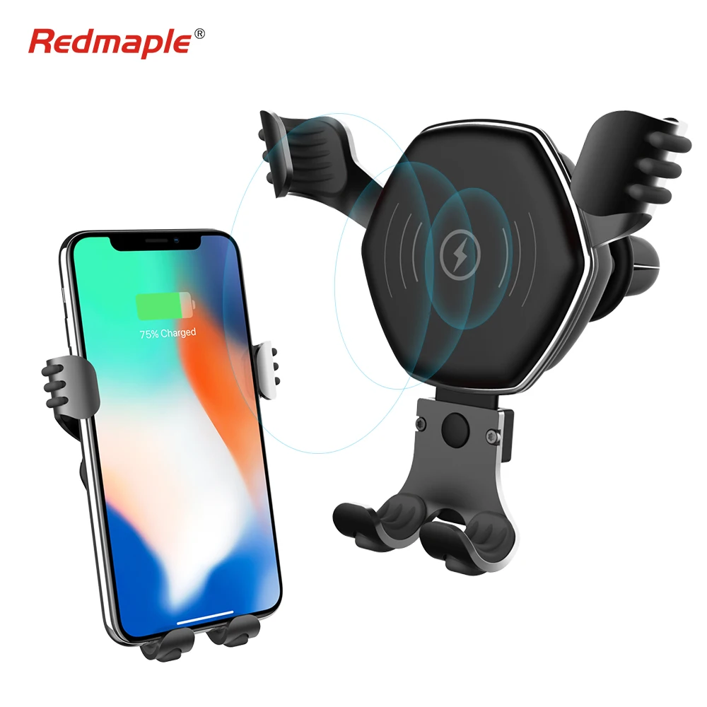 Car Mounted Wireless Charger For iPhone X 8 Plus Quick