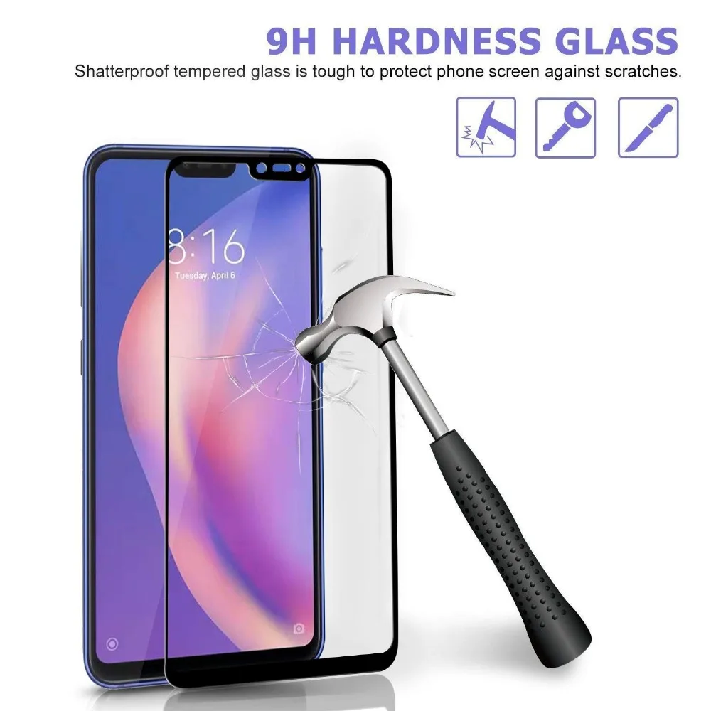 Небьющееся закаленное стекло 19D Edge to для Xiaomi Mi 5X 6X A1 A2 Lite защита экрана полное