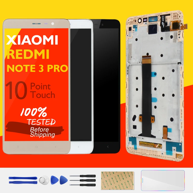 

for Xiaomi Redmi Note 3 Pro LCD Display Digitizer Mid Frame LCD Complete Touch Screen Panel Assembly Replacement Parts 150mm