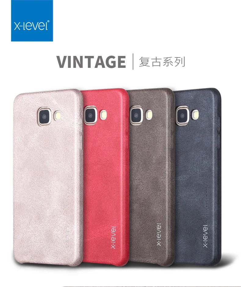 

X-Level Luxury Retro PU Leather Case For Samsung Galaxy A5 2017 A5200 Back Cover For Samsung A5 7/A520F Vintage Leather Cases