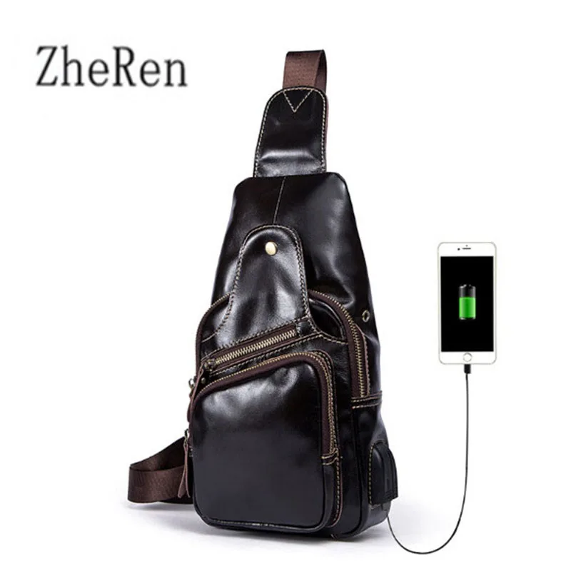 

2018 real leather men's booby-covered cow leather motorcycle retro men's messenger bag with shoulder bag
