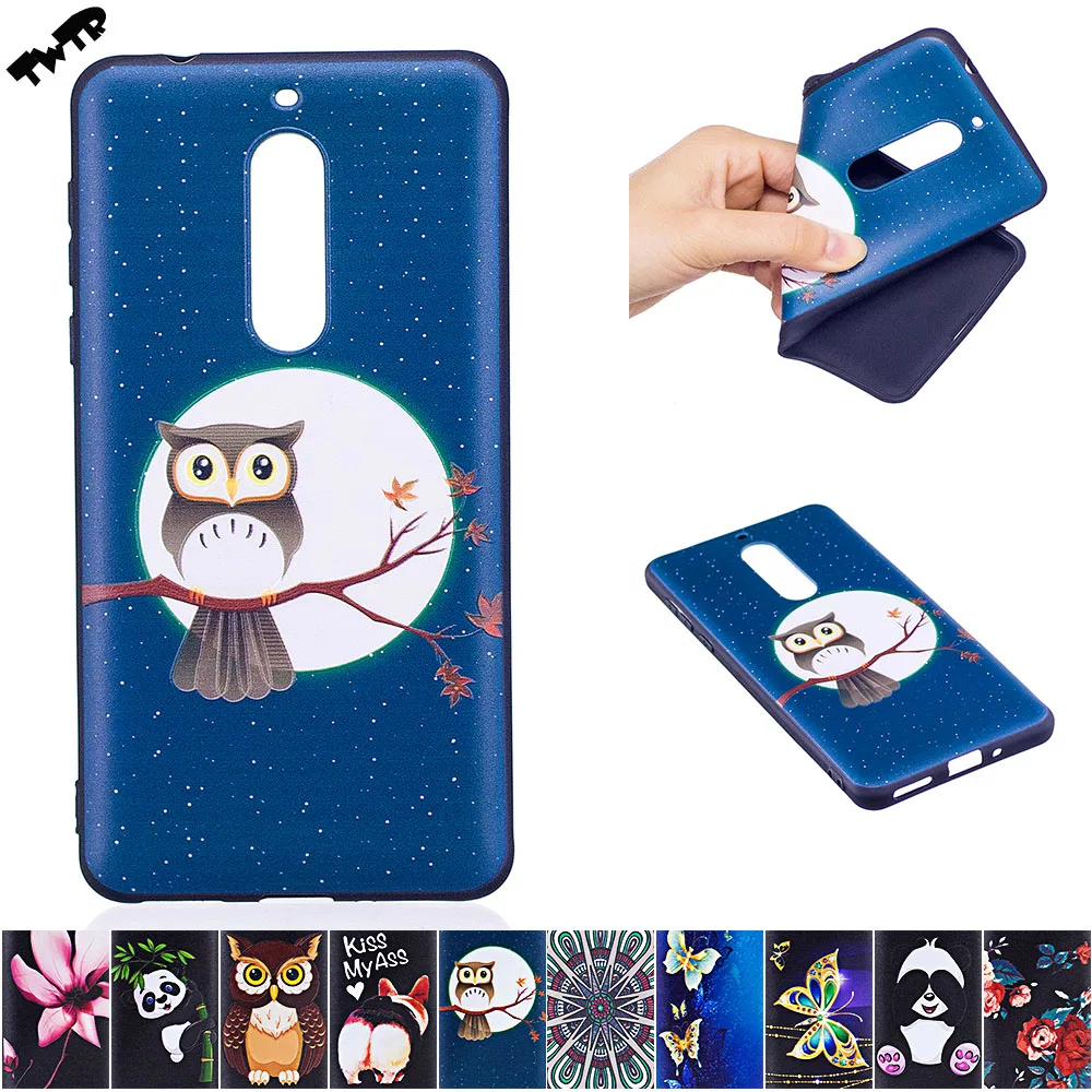 

Case for Nokia5 TA-1053 TA-1024 Case Phone Leather Cover for Nokia 5 Global Dual TA 1053 TLA 1024 Silicone Cases 3D tpu bumper