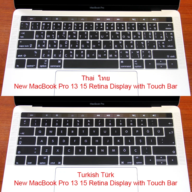 Турецкий тайский силиконовые US/EU обычная клавиатура кожного покрова для Macbook Pro retina 1" A1706 15" A1707 сенсорной панелью ID отпустите на