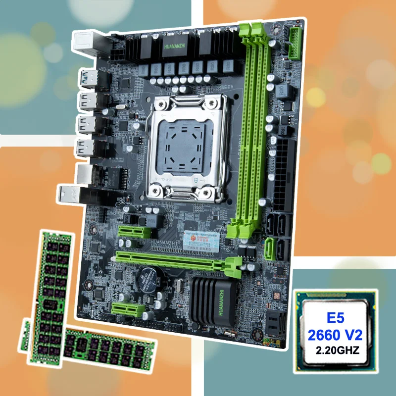 HUANANZHI X79 6M M ATX материнская плата с двумя высокоскоростной M.2 слот Процессор Intel