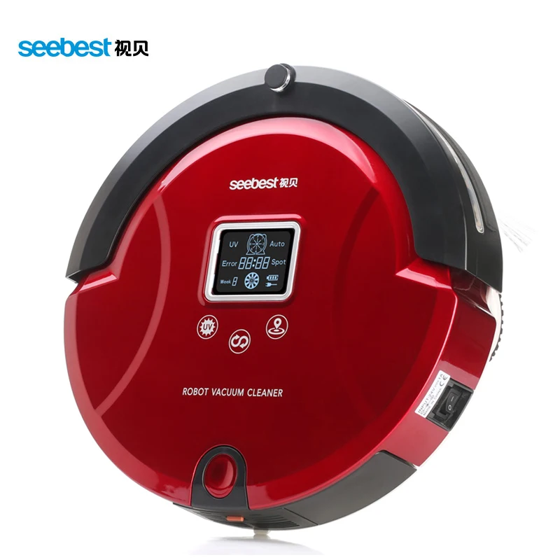 Автоматический Робот Пылесос с ЖК-Экраном, Two Rolling Brush and Vacuum, средство для Чистки ковров, seebest c561, россия Склад
