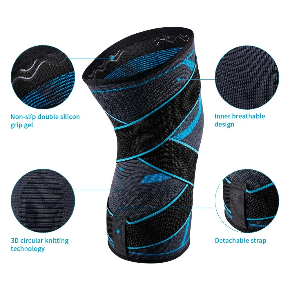 SKL 1 Pair Knee Support Knee Brace Compression Sleeves for Running Meniscus Tear Arthritis Relief Knee Brace Support Anti Slip SKL 1 Pair Knee Support Knee Brace Compression Sleeves for Running Meniscus Tear Arthritis Relief Knee Brace Support Anti Slip