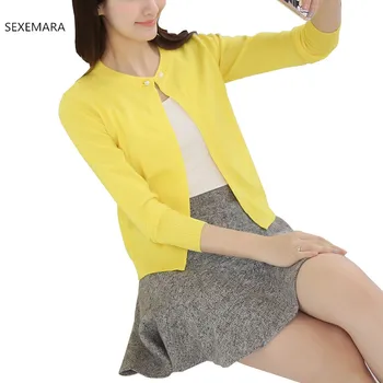 

sweater Womens short spring and summer new loose sunscreen small shawl long sleeve round neck sweater thin coat cardigan LU044