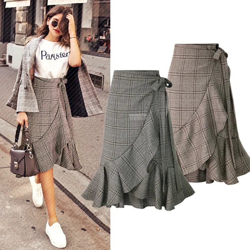 

Fat MM Baitie Lotus Leaf Lattice Irregular Leisure Half-length Skirt New Large Size Women's Wear In 2019