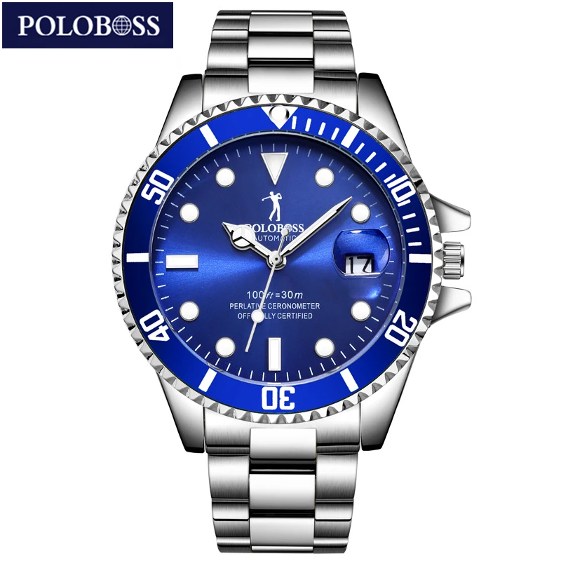 Top Brand Luxury Men Mechanical Watch Submariner series Men Automatic Self-Wind Watch Green Mechanical Wristwatches Calendar