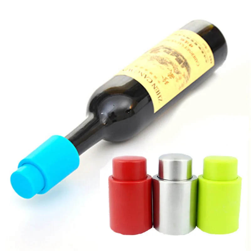 New Champagne Sparkling vacuum Wine Bottle Stopper Sealer Plug Stainless Steel 301 0618in Wine