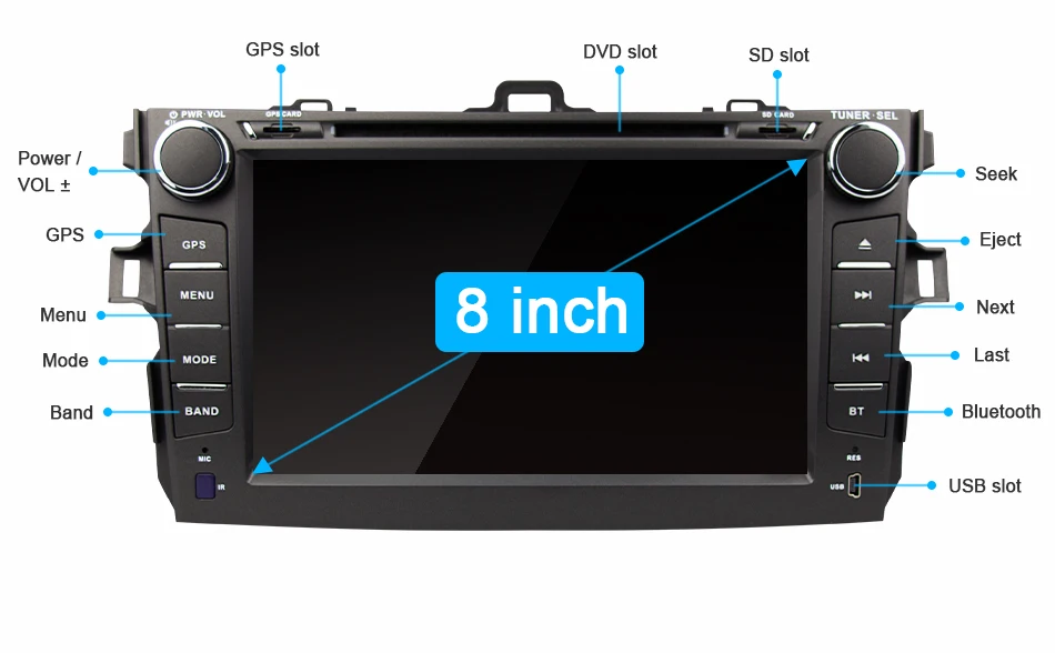 Clearance Eunavi 2 Din Android 9.1 Car Dvd Player For Toyota Corolla 2007 2008 2009 2010 2011 In Dash Car Radio Gps Video Wifi Bluetooth 22