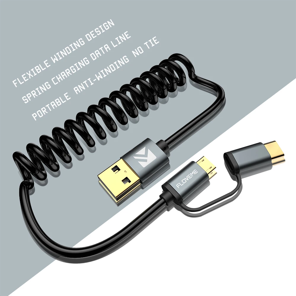 Кабель Micro USB FLOVEME 2 в 1 QC 3 0 кабель для быстрой зарядки и синхронизации данных