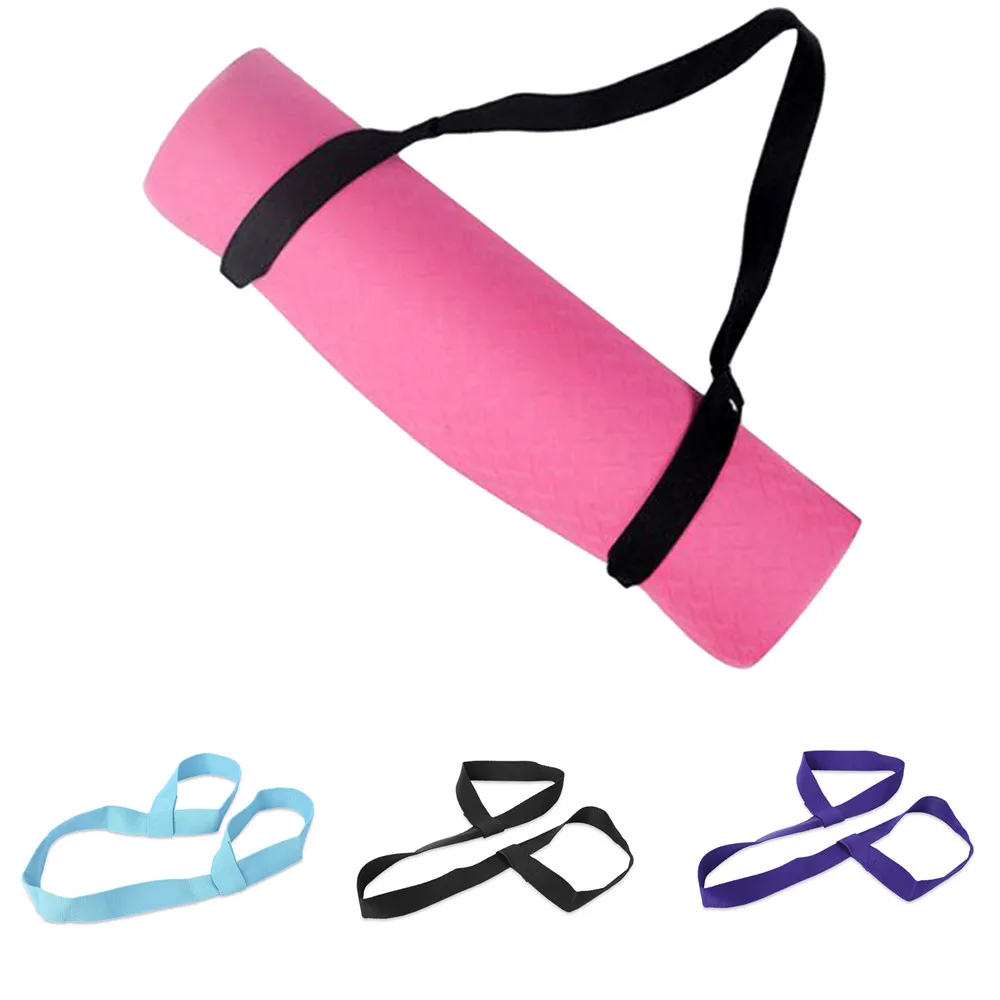 Hot Sale 1pc Elastic Cotton Yoga Mat Sling Strap Multifunctional Fitness Gym Sport Exercise Belt